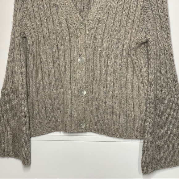 LEITH Rib Knit Wool Blend Cardigan - Picture 5 of 12